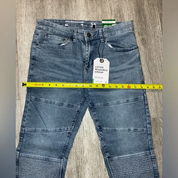 NWT LRG lifted research group men’s slim biker denim jeans slim fit size 32 - Picture 4 of 9